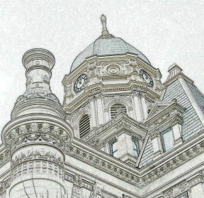 Whitley County Courthouse Clocktower - Photograph by Rebeckah R. Wiseman